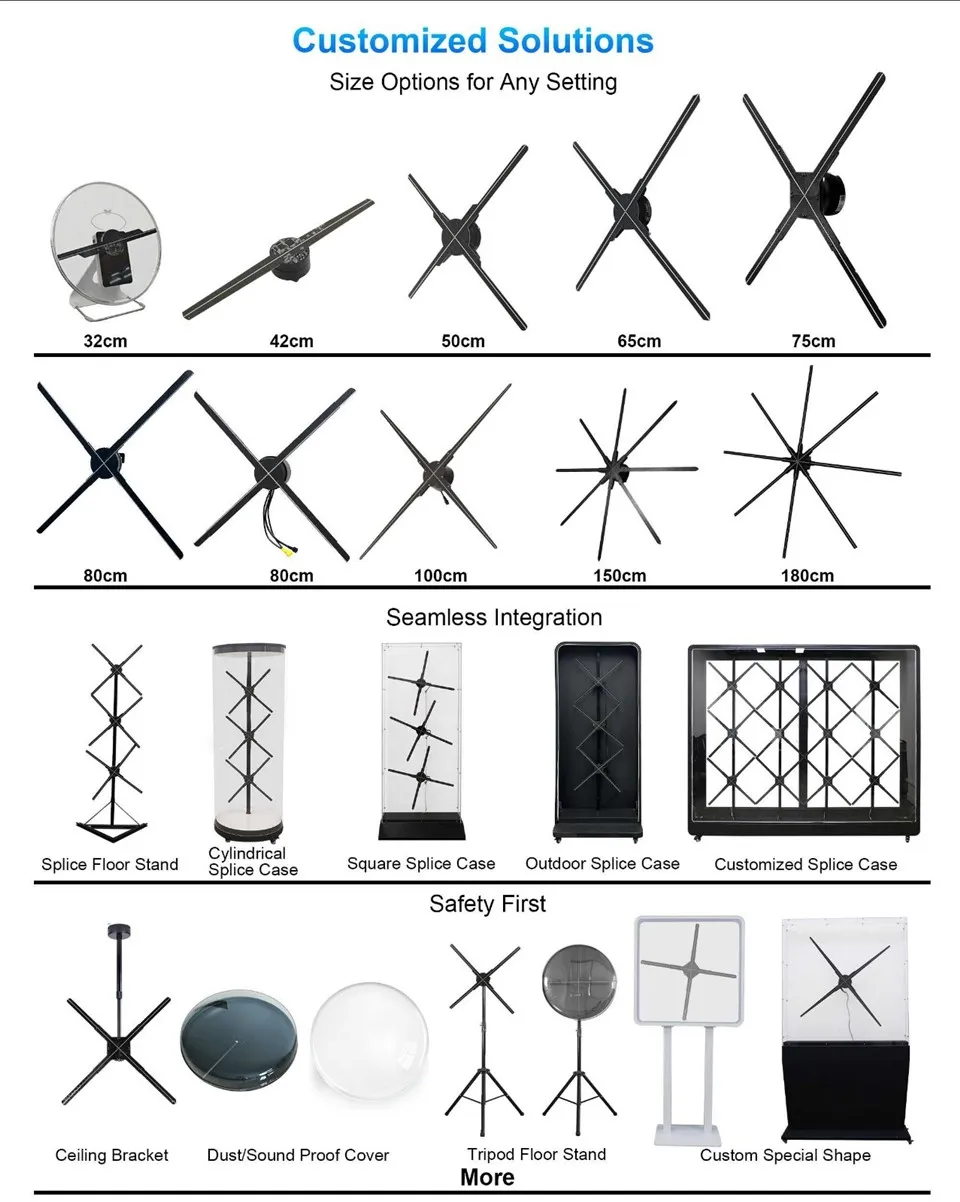 LED Fan Holographic Projection