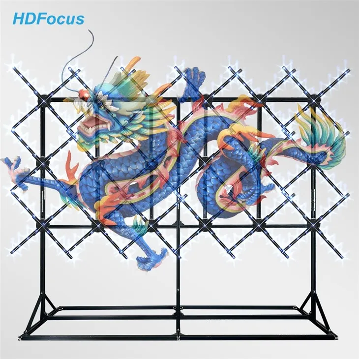 6x3 स्पिनिंग होलोग्राफिक फैन वीडियो वॉल ट्रेड शो